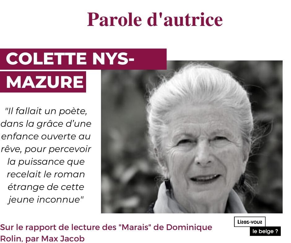 Lisez-vous le belge : Colette Nys-Mazure et Dominique Rolin