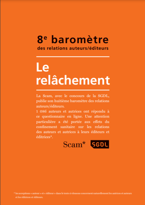 8ème Baromètre de relations auteurs/éditeurs de la Scam (en France) et la SGDL